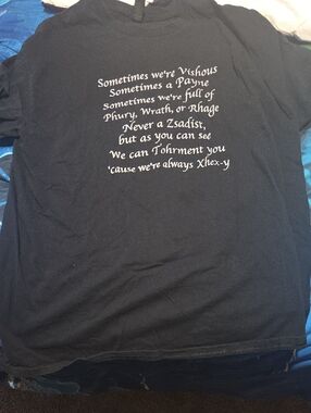 BlackDaggerBrother Black Graphic T-Shirt with White Text
